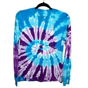 SERENGETEE / blue prole tie dye travel more long sleeve tee / S